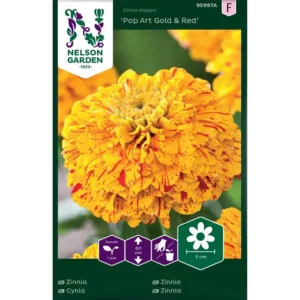 Cynia wytworna Pop Art Gold & Red żólta z czerw…