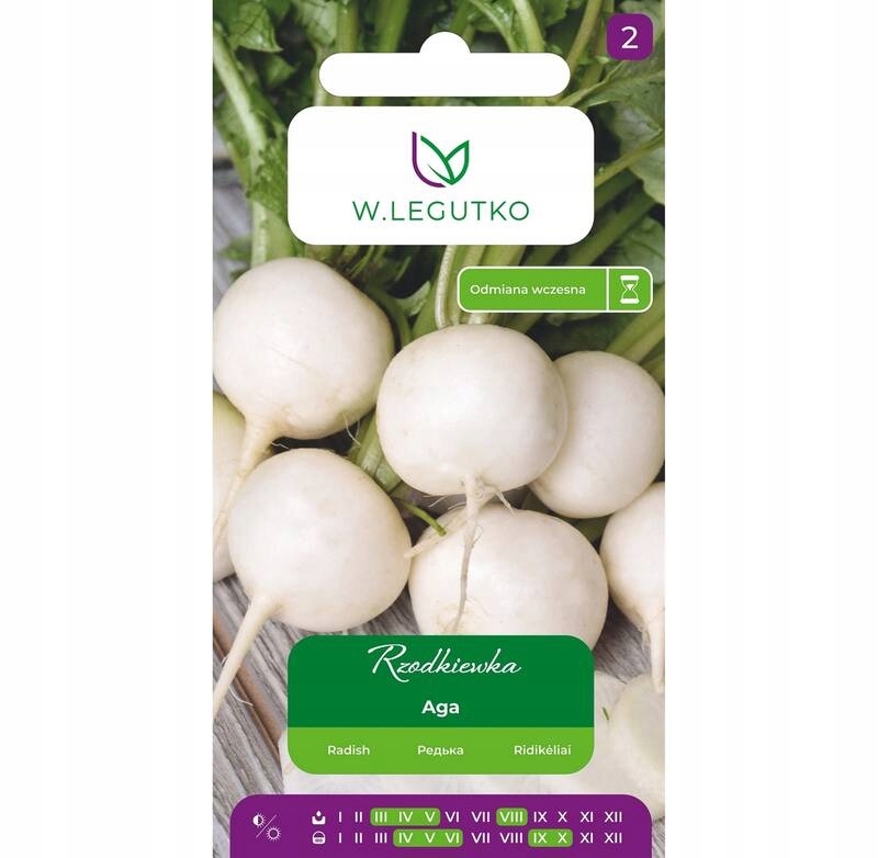 Nasiona Rzodkiewka kulista biała Aga 5g W. Legutko