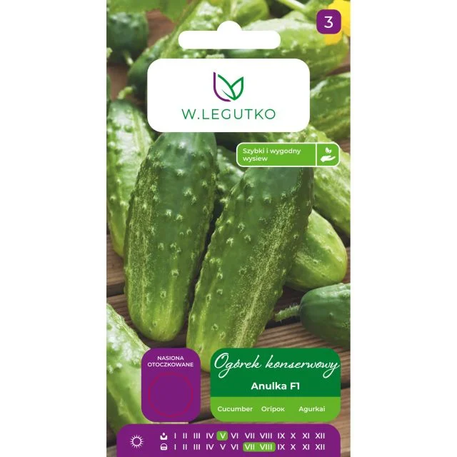 Ogórek konserwowy Anulka F1 nasiona 5 g