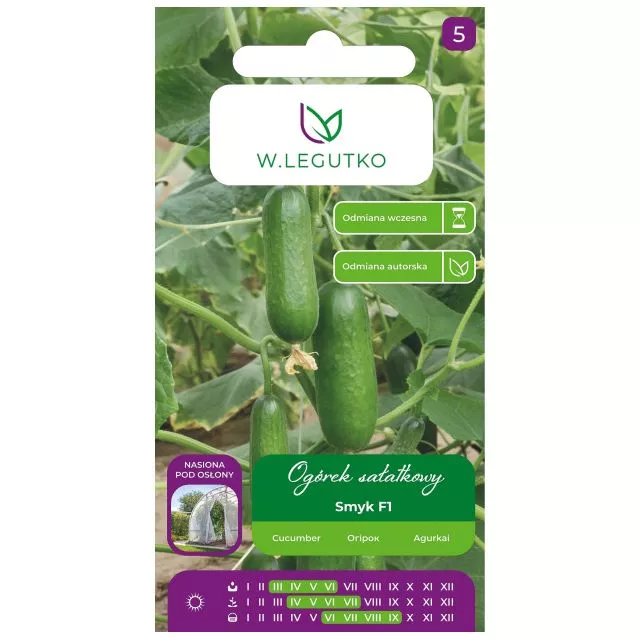 Ogórek sałatkowy pod osłony Smyk F1 2g W. Legutko