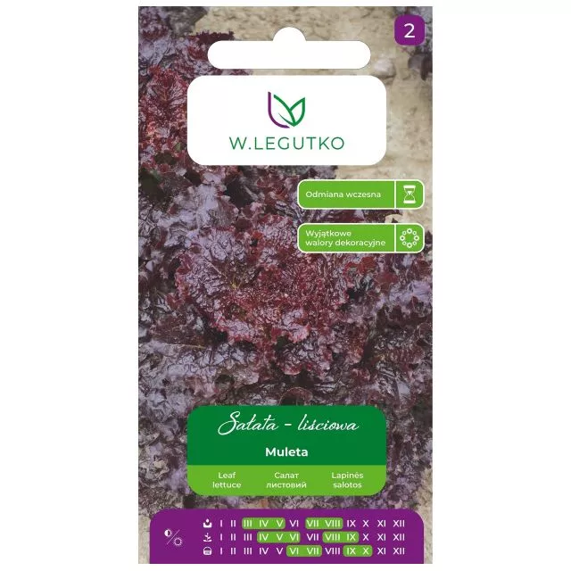 Nasiona Sałata liściowa Muleta 1g W. Legutko